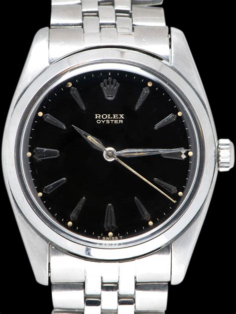 rolex oyster 6424 black dial gilt|stainless steel oyster rolex price.